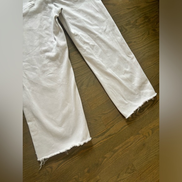 VERVET Women's Straight Leg Raw Hem Cropped White Jeans women’s size 31 - Picture 6 of 6